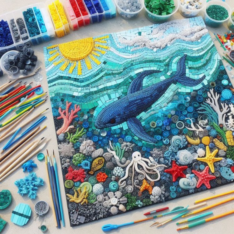 Pemanfaatan Limbah Plastik Menjadi Karya Seni Mozaik yang Diminati