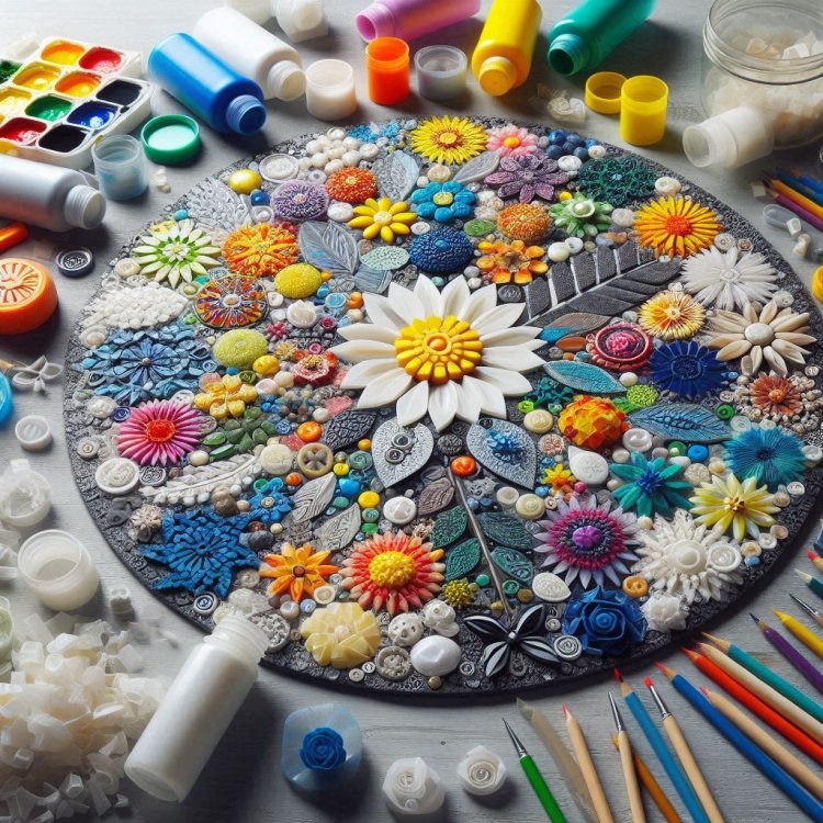Pemanfaatan Limbah Plastik Menjadi Karya Seni Mozaik yang Diminati